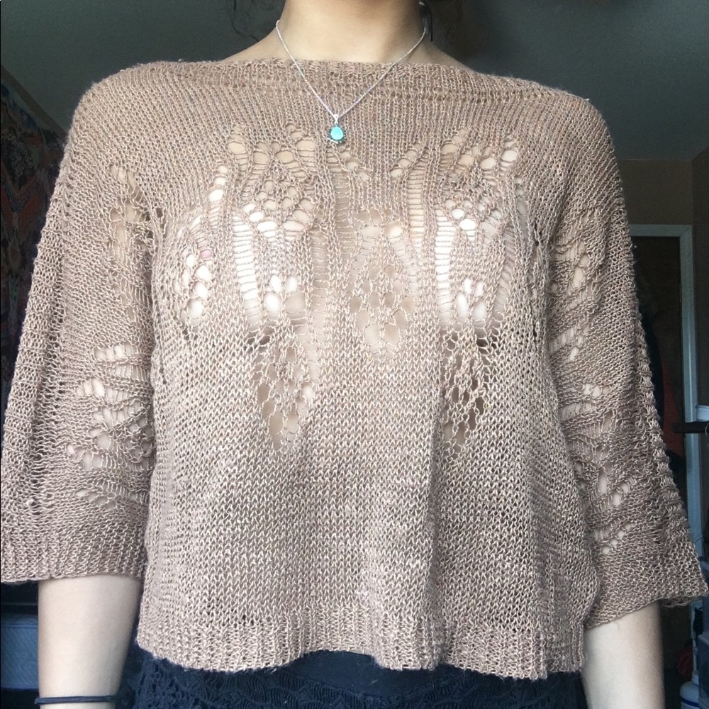 Knitted brown top